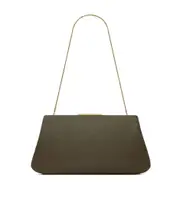 SAINT LAURENT CLUTCH large in lambskin One size Brown