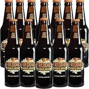 Freddie’s Old Fashioned Soda - Root Beer 12oz Bottles - 12 Pack - Made with Natural Herbs, Oil of Birch and Imported Vanilla