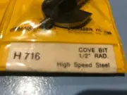 CARB-I-TOOL H716 Cove Bit 1/2" Rad. x ¼” ROUTER BIT