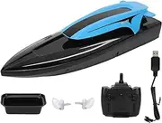RC Boat with LED Light,RC Boat Multifunction 4CH 2.4GHz 25km/h High Speed Waterproof Racing Remote Control Boat with LED Lighting