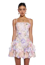 [Sugar Thrillz] Floral Dreams Mini Dress - Light Purple
