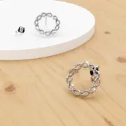 Solid 925 Sterling Silver Infinity Circle Earrings