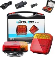 Wireless Trailer Lights Kit, Magnetic Wireless Led Trailer Rear Lights Kit, Portable Waterproof Rechargeable Bluetooth Tail Light, for Rv, Truck, Towing