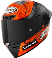 Suomy S1-XR GP Carbon Bagnaia Replica E06 Helmet, black-orange, Size XL for Men Black Orange