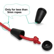 Bell End Stoppers Cord Rope Lock Lanyard Fastener 50pcs Black
