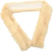 GLSTOY Faux Fur Collar Summer Scarf for Women Lightweight Shawls Wool Fabric Sweaters Lace Shawl Scarf Chiffon Scarve Sequin Clothing Sweater Dress Costume Fur Beige Flocked Cotton