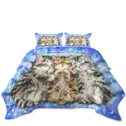 Cute Cats Nap Time Three Sweet Kittens Coverlet