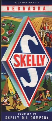 1961 Skelly Road Map: Nebraska NOS