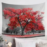 Autumn Red Tree Tapestry