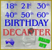18th 21st 30th 40th 50th 60th Birthday Gift Whiskey Scotch Glass Decanter