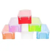 6 Pcs Plastic Organizer Box Storage Case Home Storage Boxes Quart Latching Box Household Storage Boxes