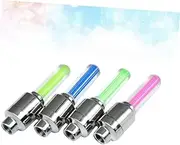 Gatuida 8pcs Luminous Cycle Lights with Fluorescent Cores Durable Bike Plug Caps for Enhanced Night Visibility and Personal Style