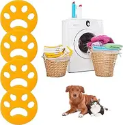 Spendeal 4 Pack Pet Hair Remover for Laundry, Reusable Dogs and Cats Hair Catcher for Laundry, Fur Remover Hair Lint Catcher for Laundry Washing Machine (Orange)