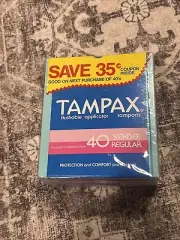 Vtg 1984 Tampax Tampons Flushable Slender Regular Sealed NOS Movie Prop New