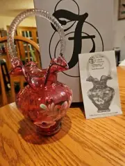 BRAND NEW!! FENTON Cranberry Basket 95th Anniversary Glass Legacy A27