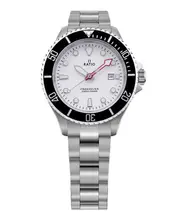 RATIO FreeDiver Stainless Steel White Dial Quartz RTFL802 200M Ladies Watch