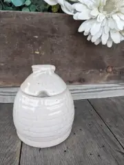Vintage Frankoma Pottery Honey Hive w/ Bumble Bee Handle Jar #803