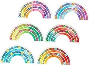 Gogogmee 6Pcs Sensory Stickers for Rainbow Adhesive Calm Down Stickers with Tactile Surface for Phones Laptops and Notebooks Easy to Apply