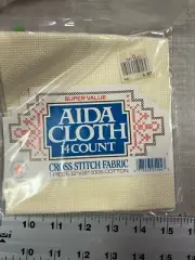 Super Value Aida Cloth Cream 14 count 12" x 18" NEW