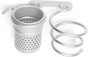 SOESFOUFU Blow Dryer Holder Storage Organizer Hair Dryer Holder Silver Drier Comb Holder