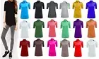 New Ladies Polo Short Sleeves Top High Neck 3/4 Sleeves Turtle Neck T-Shirt Top