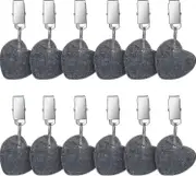 12-piece Tablecloth Weight Clip Natural Stone Heart-shaped Stone Tablecloth Weight With Stainless Steel Clip (grey) Fi