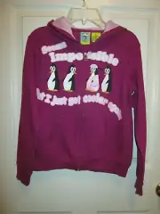 JERRY LEIGHT JUST JIMMY GIRLS GRAPHIC PRINT HOODIE SZ L 14/16 NWT