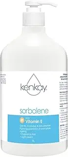 Kenkay Skin Relief Sorbolene and Vitamin E Light Cream 1 litre Pump / 1000 mls Pump- Total Body Moisturiser - Fragrance-Free - Color Free - for All Skin Types