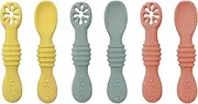Little LALA Australia: 6 Piece Silicone Baby Spoons for Baby Led Weaning. First Stage Utensils Cutlery Flatwear Supplies. Toddler Self Feeding Training Spoon. from 4 or 6 Months