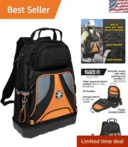 Heavy Duty Tool Backpack with 39 Pockets and Waterproof Design - Pro Organizer