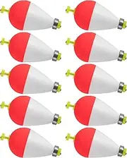 Fishing Bobbers Floats - 10X Oval Slip Bobbers for Fishing,Water Cork Ball Weighted Outdoor Sports Accessories for Catfish Deep Water Lake
