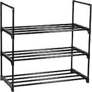 ZFLYCANP Closet Standing Wood Shoe Rack Vertical Small Shoe Rack Function Combinations Shelf Storage Organizer for Entryway Multifunctional Bamboo Rack in Different Combinations (A)