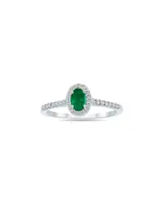 Gem Spark 14K 0.78 ct. tw. Diamond & Emerald Ring
