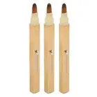 3pcs Gold Retractable Lip Brush Portable Soft Hair Double Ended Concealer Li EUJ