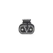 [Valentino Garavani] Valentino Garavani-Black Plastic Hair Clip-Donna OS OS