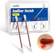 Svaha Povidone Iodine Swabsticks - Individually Wrapped, Iodine Solution Released When Snapped, No Drying Out, Perfect for Wound Care, First Aid Kits, Nasal, Ears, Bruise Care, Travel & Outdoor Use