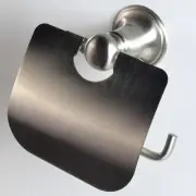 Franz Viegener Toilet Paper Holder with Cover, Wall Mount, Brushed Satin Nickel