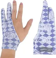 Artist Drawing Glove for Women, Breathable Two Finger Digital Art Glove 3-Layer Palm Rejection Right/Left Hand Digital Graphic Tablet, Purple, S Size