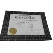 Certified Sex Maniac Novelty Diploma Award Gag Gift Aroused State University