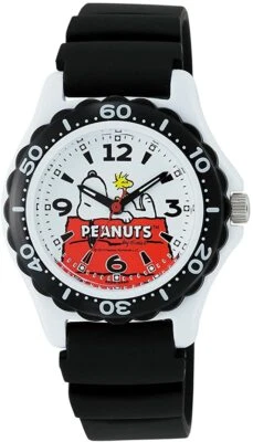 PEANUTS SNOOPY Watch CITIZEN Q&Q Waterproof Urethane Belt AA96-0015 White×Black