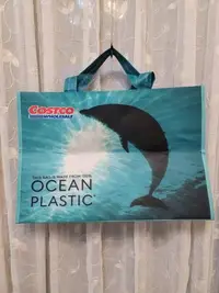 在飛比找Yahoo!奇摩拍賣優惠-Costco 好市多 海洋環保版 3入組 大容量 環保袋 購