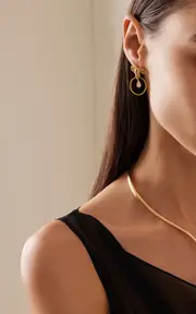 [Mazarin] 18k Recycled Yellow Gold Elephant Ear Motif Earrings