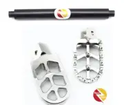 Surron X Light Bee CNC foot peg & brace bundle - silver