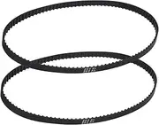 uxcell 2pcs 204XL Rubber Timing Belt 102 Teeth 10mm Width 5.08mm Pitch Synchronous Closed Loop Geared Drive Belt Black for Industrial