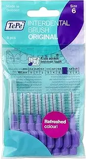 TePe 1.1 mm Size 6 Original Interdental Brush - Pack of 2, Total 16