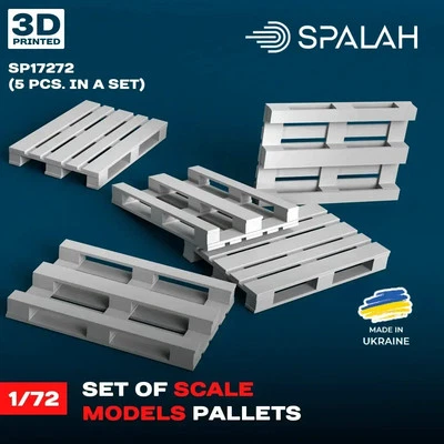 1:72 Models Pallets (5 pcs) Scale Model Kit for Diorama Spalah SP17272