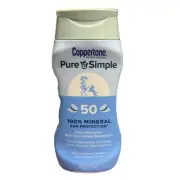 Coppertone, Pure & Simple, 100% Mineral Sun Protection, SPF 50, 6 fl oz