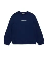 Dsquared2 Kids Logo Detailed Crewneck Sweatshirt 16Y,14Y,10Y BLUE
