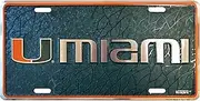 Signs 4 Fun Parody License Plate | Miami Hurricanes Mosaic | 12” x 6” Decorative License Plate | Decoration Plate for Vehicle/Wall | Man Cave Decorations | Made in The USA