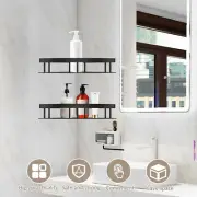 2Pcs Corner Shower Caddy Adhesive Shower Organizer Shelf·~